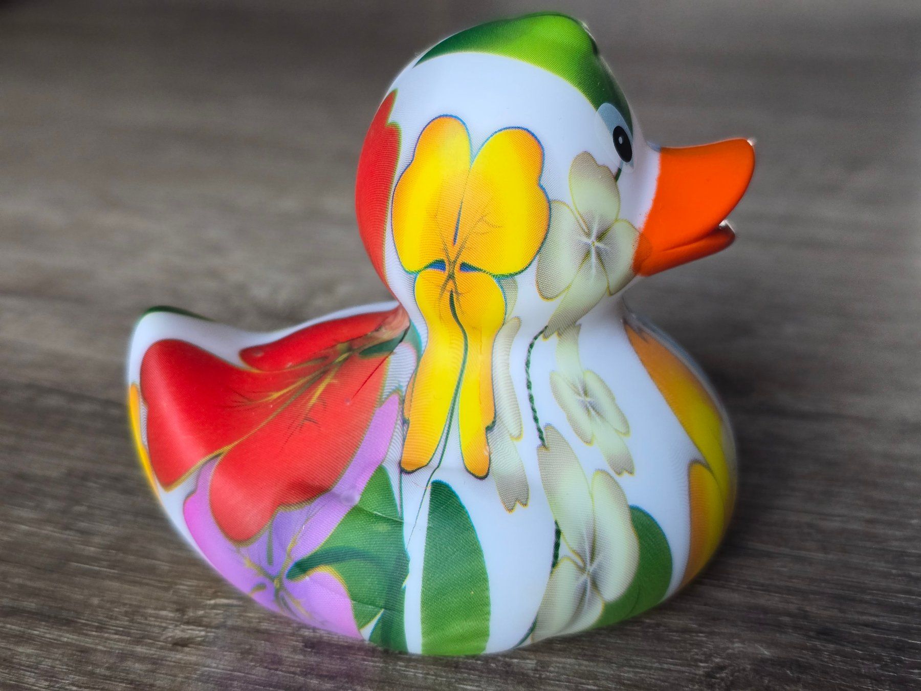 Lufthansa Giocattoli: Lufthansa First Class Badeente Gummiente Ente Flower Power – Nuovo (secondo la descrizione) da Küsnacht ZH venduto da Hitch1 1