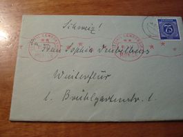Zensur-Brief 1947, Deutsche Post, US Civil Censorship