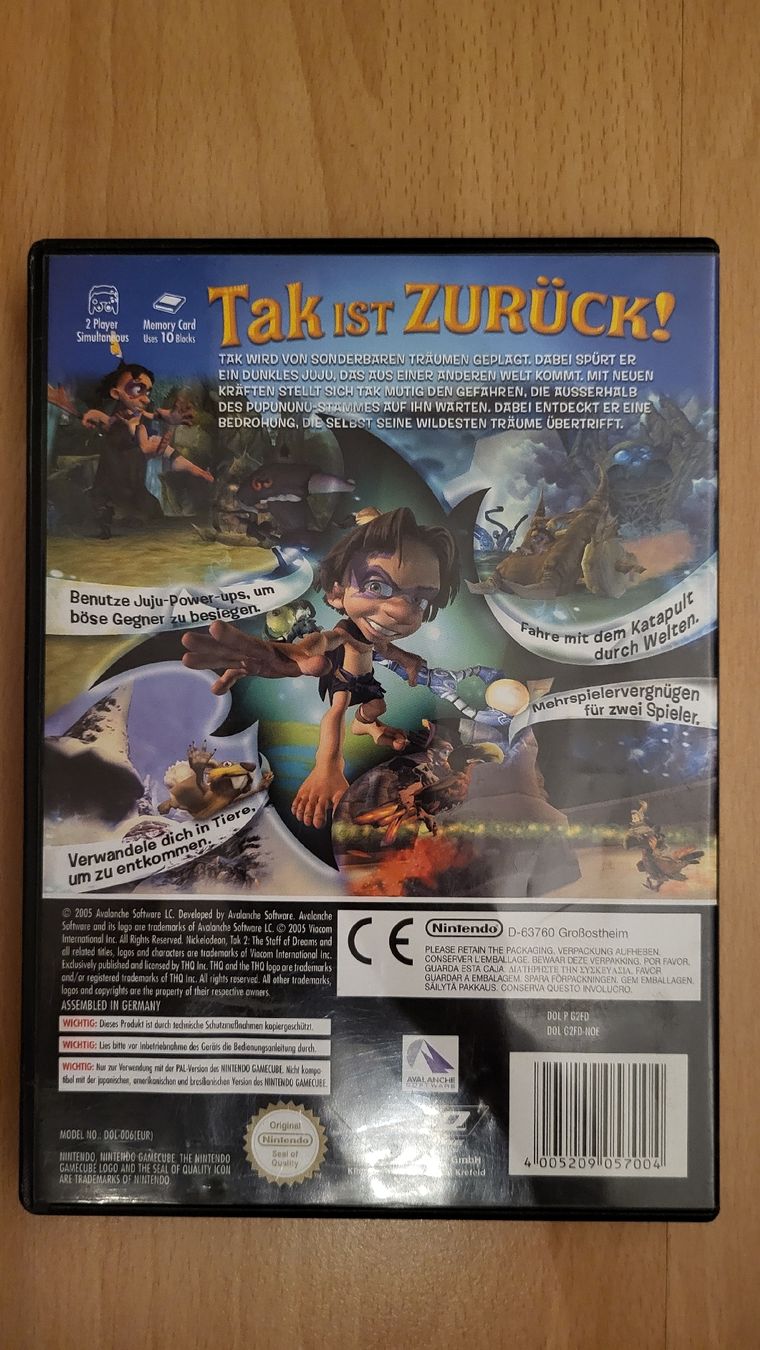 Nintendo Giochi: Tak 2 Der Stab der Träume / Gamecube Spiel Kompl. – Usato da Biel/Bienne venduto da Retrohr 2