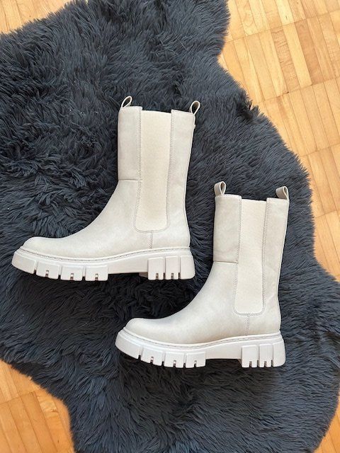 Stiefel Beige Stiefel Damen Dosenbach Stylische Chelsea Boots 39