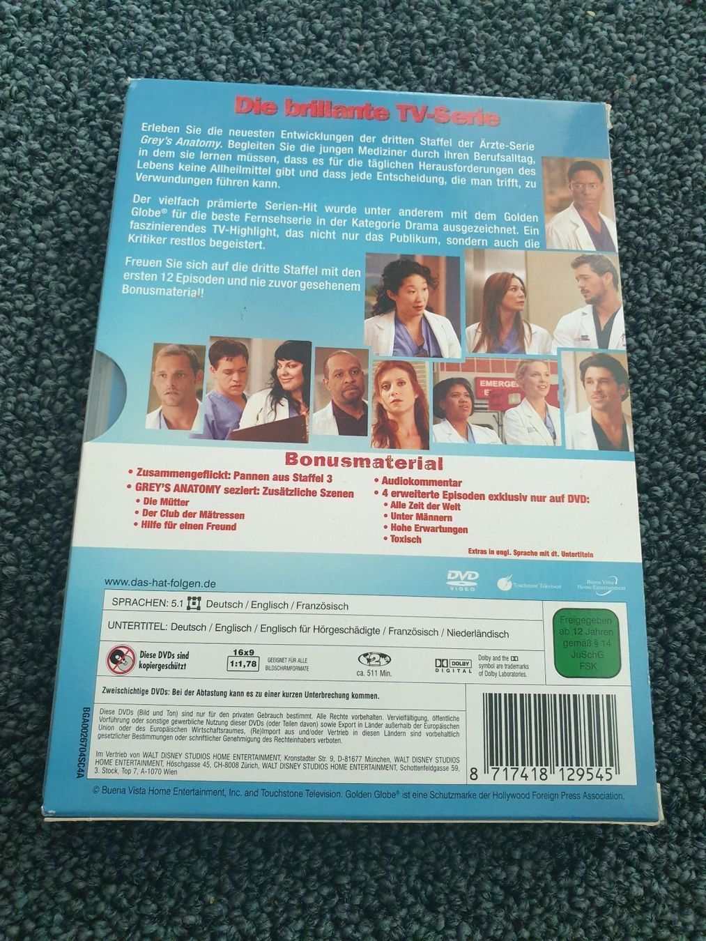 Alle DVDs: GREYS ANATOMY STAFFEL 3 TEIL 1 – Gebraucht aus Ruswil von jan_bxl5 1