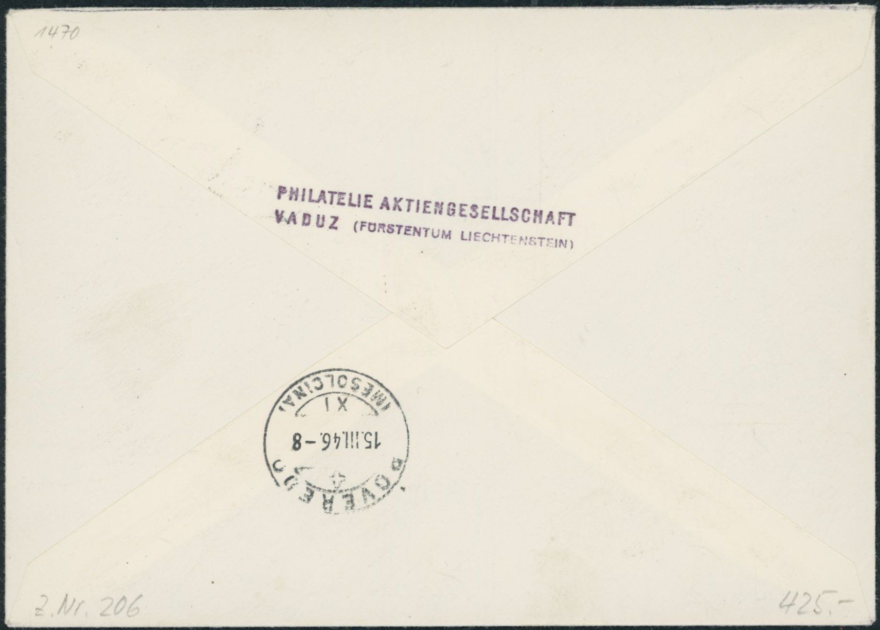 Tutti i francobolli: FL - 1946 - Heiliger Luzius - Ersttagsbrief FDC – Usato da Schindellegi venduto da leecollect 1