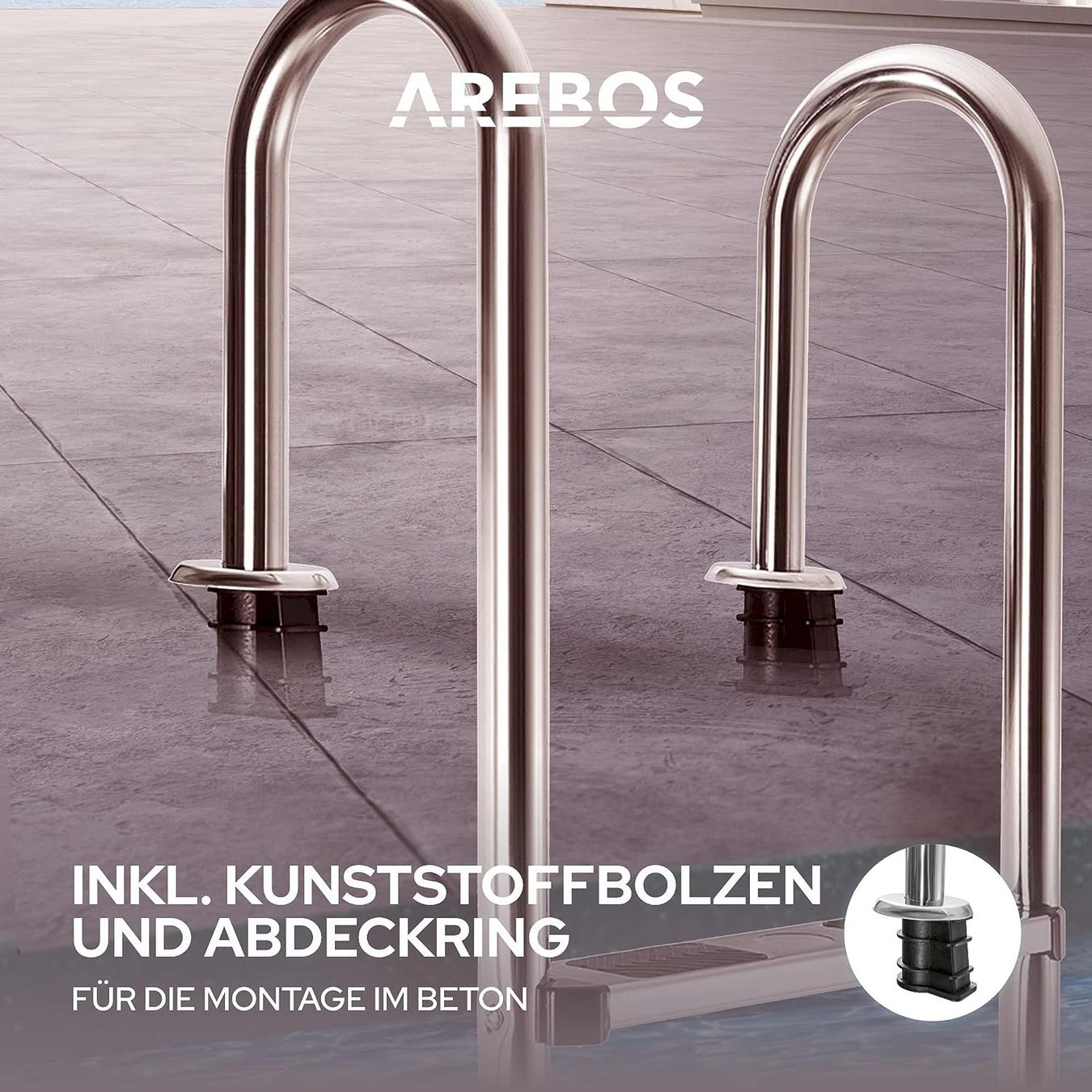 Scale: AREBOS Poolleiter 3 Stufen – Nuovo e nell'imballaggio originale da Bottighofen venduto da zaap 4