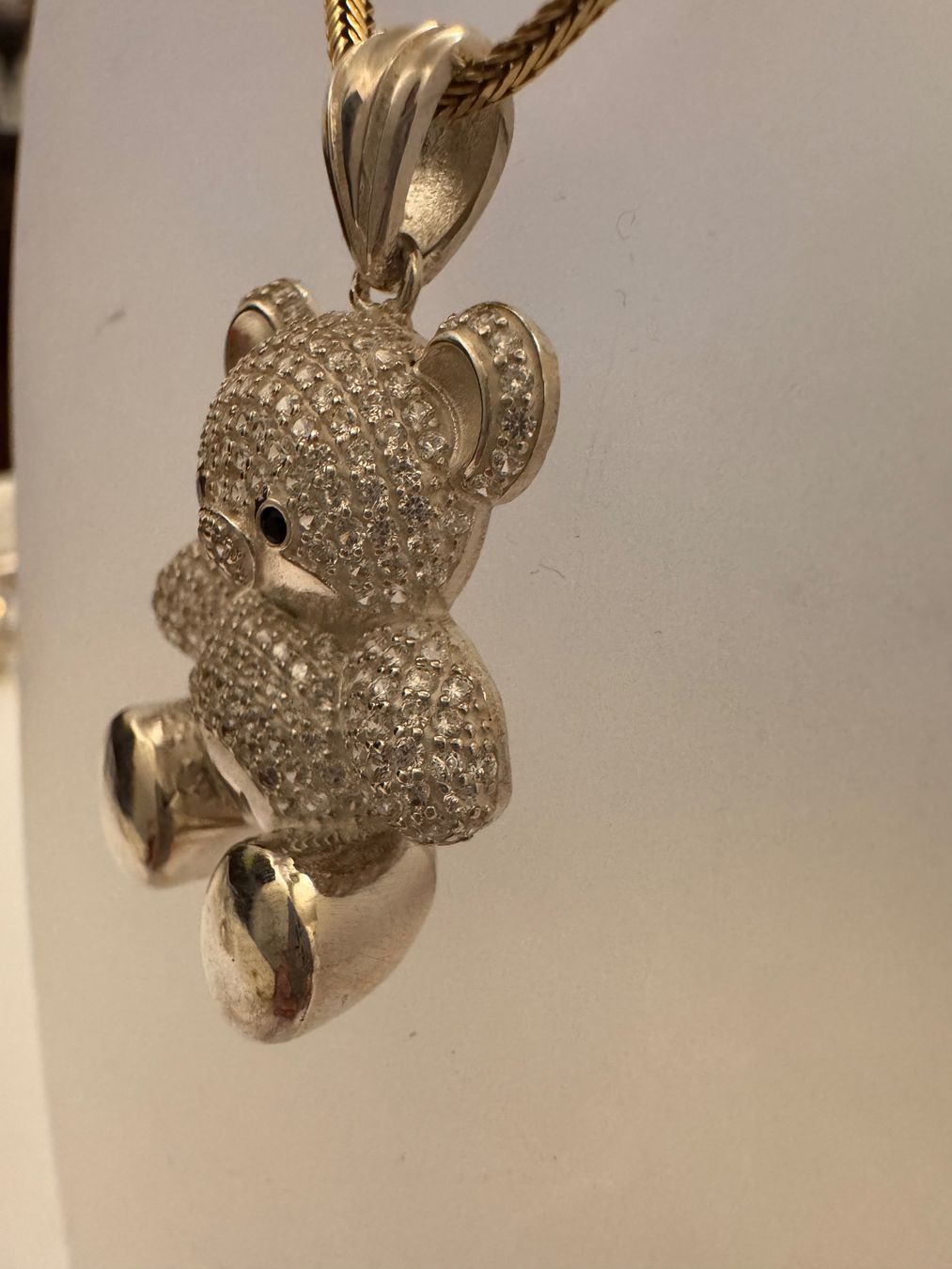 Anhänger: 925 Sterling Silver Teddy Bear Cubic Zirconia 3D – Neu und originalverpackt aus Bern von Javero 2