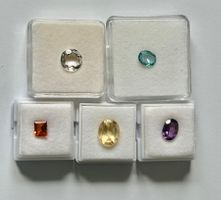 Lot Edelsteine Zirkon, Citrin, Topas, Amethyst