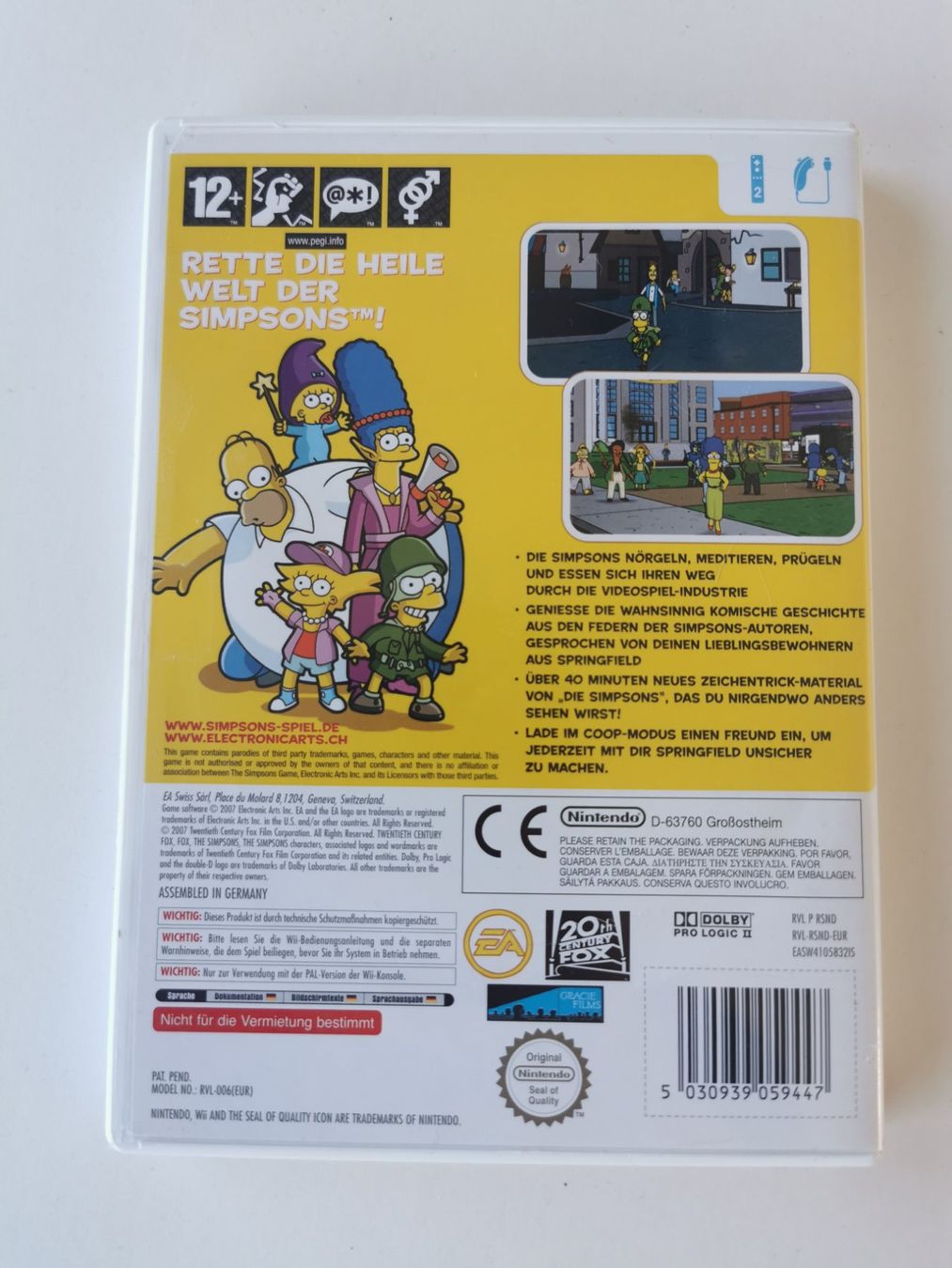 Giochi: Wii - Die Simpsons das Spiel – Usato da Lenzburg venduto da eyworld 2