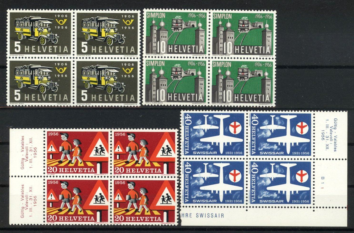 Tutti i francobolli: 1956, Werbe- und Gedenkmarken ** – Nuovo (secondo la descrizione) da Willisau venduto da Vollstempel