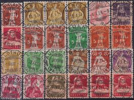 1907-1940, VOLLSTEMPEL: Tolle Sammlung von 650 Marken, ALBUM