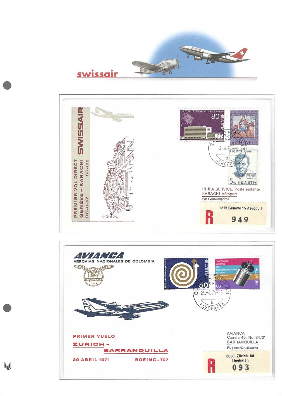Tutti i francobolli: Swissair – Nuovo (secondo la descrizione) da Koblenz venduto da Markenhimmel