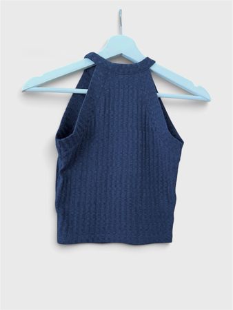 Bershka Top – dunkelblau, Grösse S