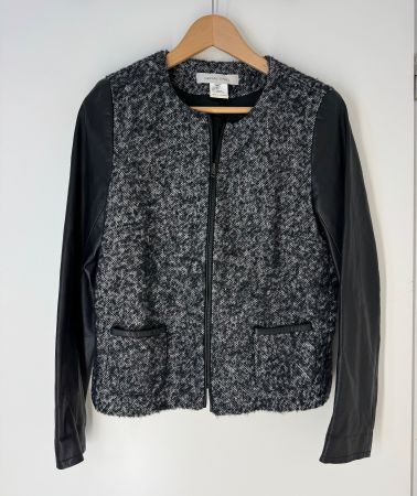 Gerard Darel Damenjacke Gr. 38 - mit Wolle & Leder