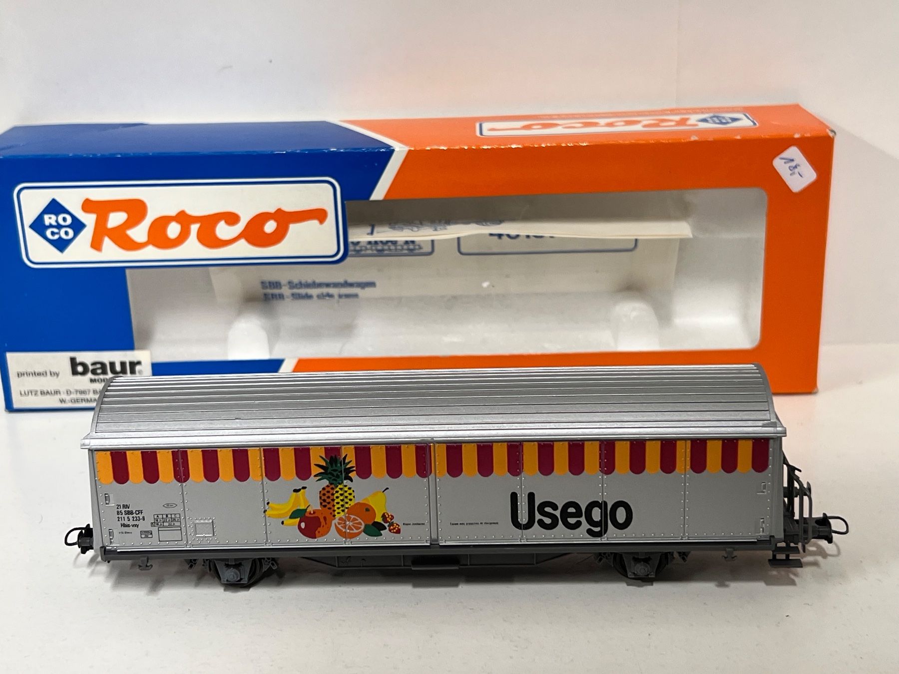 Roco Modellini di ferrovie: Roco Baur Modelle  SBB-Schiebewagen " Usego "  H0 DC – Usato da Geroldswil venduto da TopTrain54 1