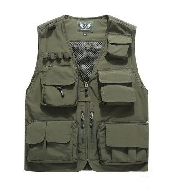 Fischerweste/Angler Weste, Jacket Khaki