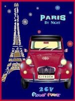 Blechschild-CITROEN 2CV PARIS - 15 X 21 CM