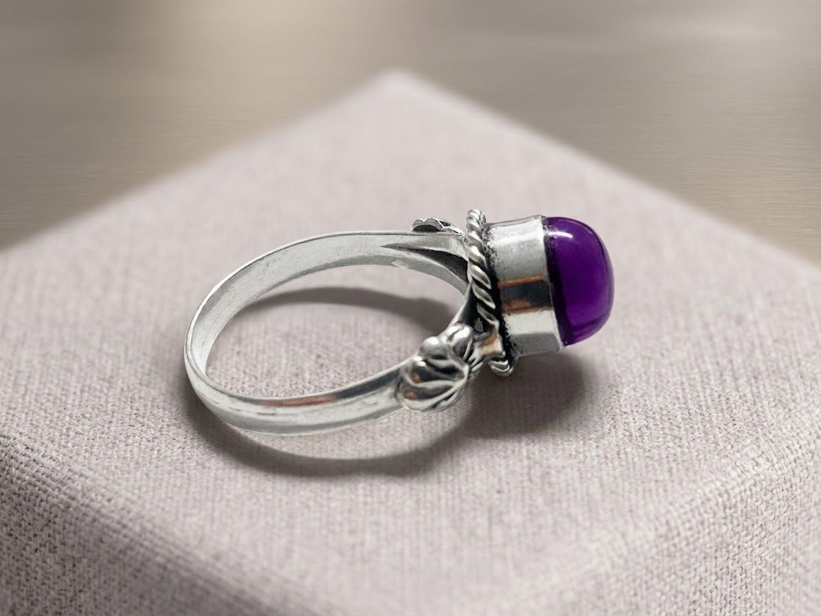 Anelli: Antiker Silberring mit Amethyst – Usato da Matten b. Interlaken venduto da kero71 2