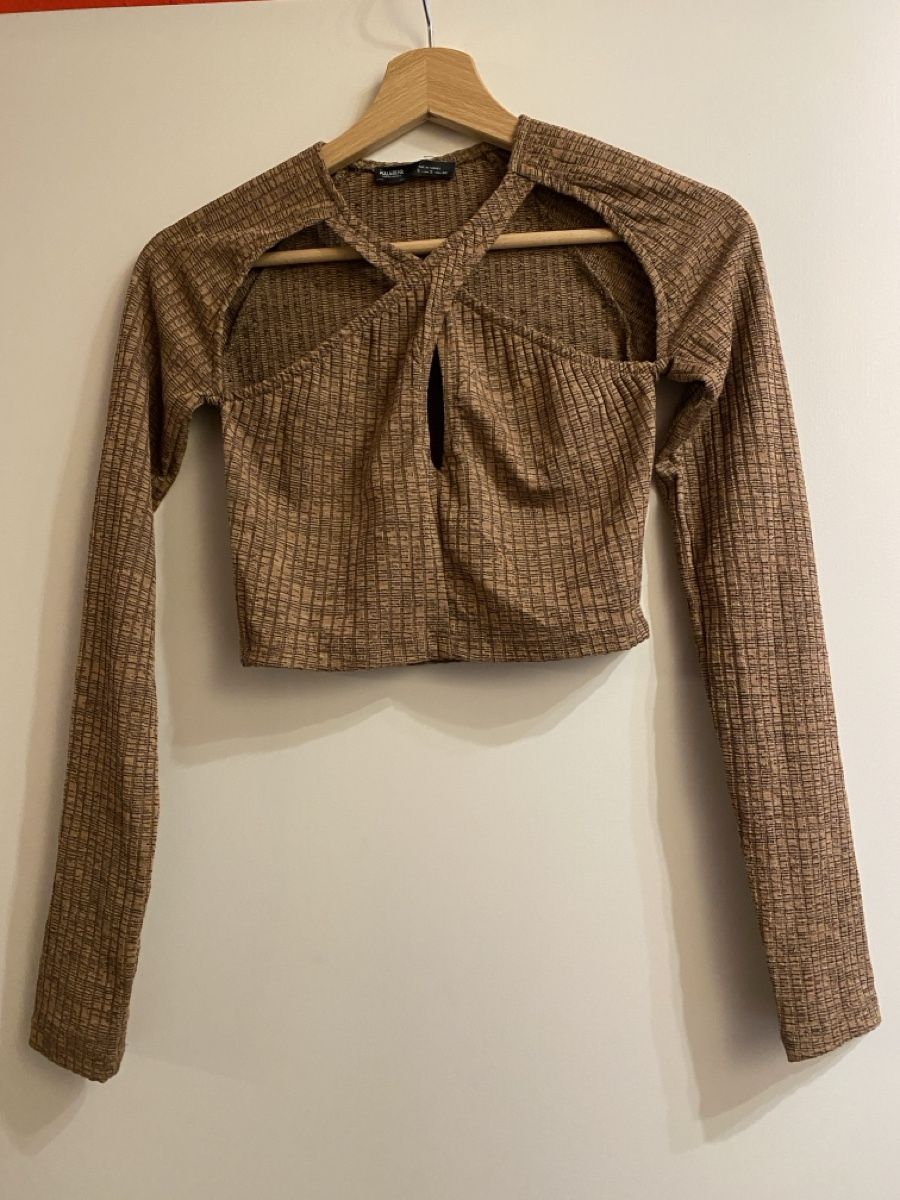Pull&Bear Top: Crop top Pull & Bear en tissu côtelé - taille S – Nuovo (secondo la descrizione) da Genève venduto da swissjojo 1
