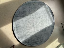 Wunderschöner blauer Teppich “Jane” Ø 150cm - Handgewebt