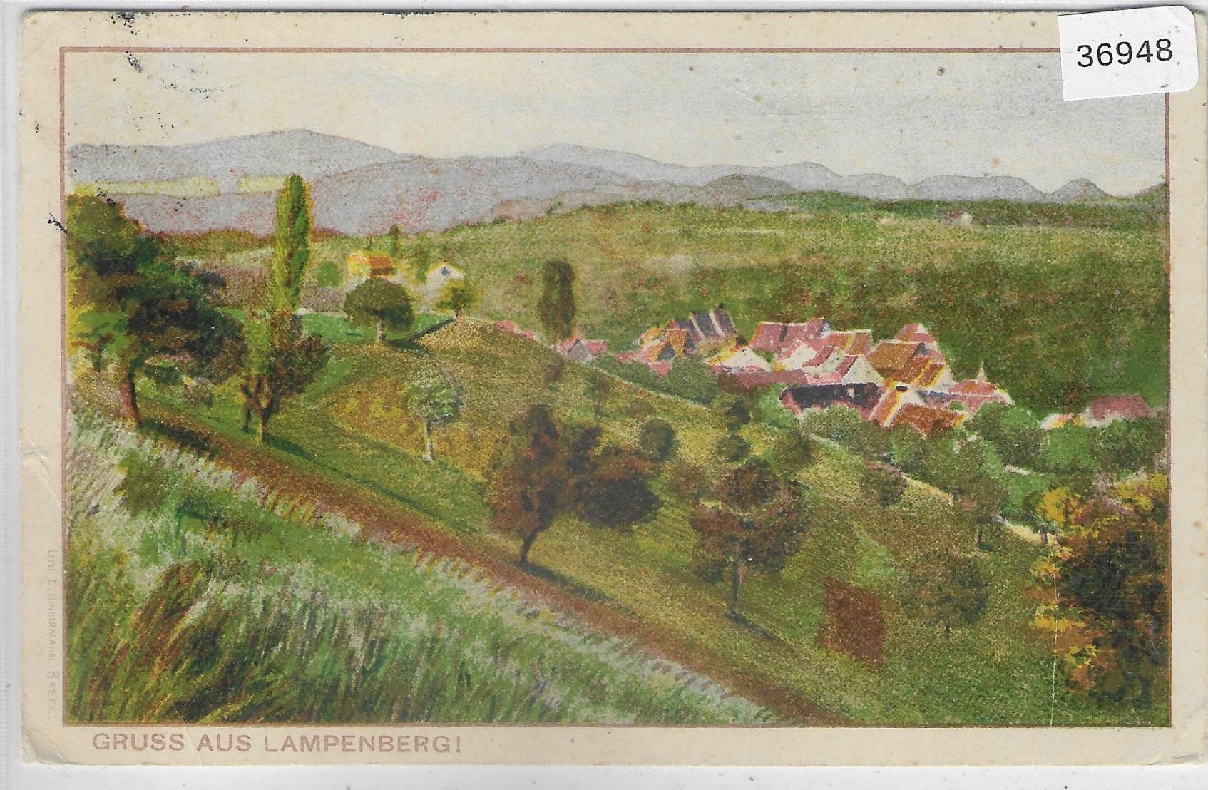 Cartoline postali: Gruss aus Lampenberg  BL - Litho – Usato da Ettingen venduto da Kartenplanet