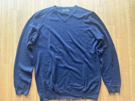 Zara Man Pullover V Ausschnitt blau S