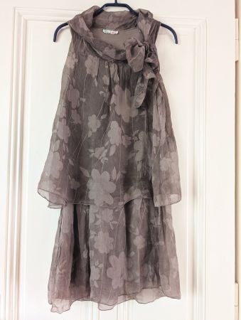 Originale et aérienne robe-tunique en soie très légère S-M-L