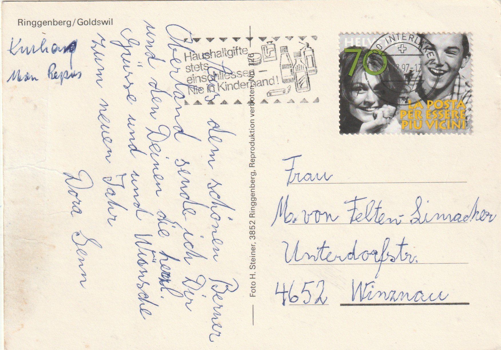 Cartoline postali: Ringenberg Panorama – Usato da Lumbrein venduto da made02 1