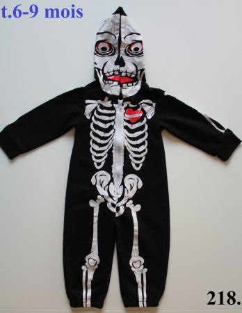 Costume squelette / Skelett t. 6 - 9 mois