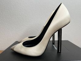 Saint Laurent High Heels Pumps in Gr. 37 Tower 110 Creme OVP