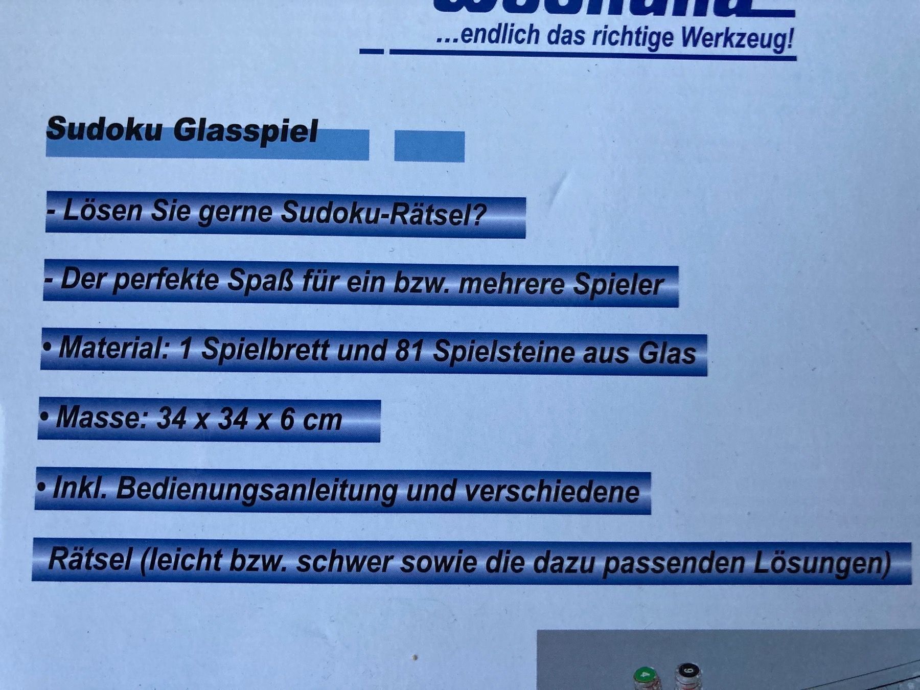 Giochi: Sudoku. Glasspiel – Usato da Zürich venduto da Chaeffeler 6