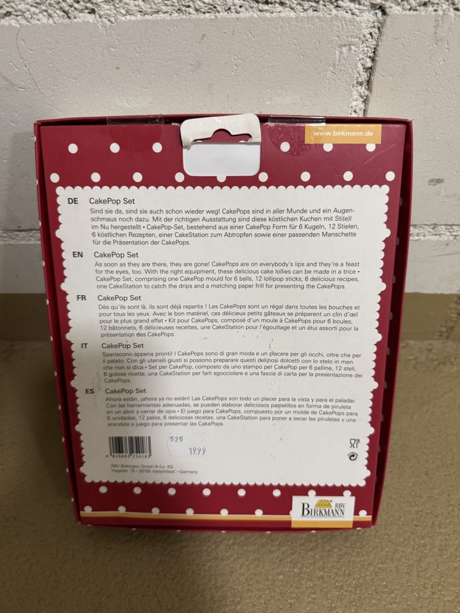 Teglie da forno: Birkmann CakePop Set - Neu - Backen macht Freude! – Nuovo (secondo la descrizione) da Kreuzlingen venduto da DennisA27 1