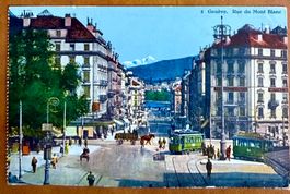 Genève - Trams - Rue du Mont  blanc