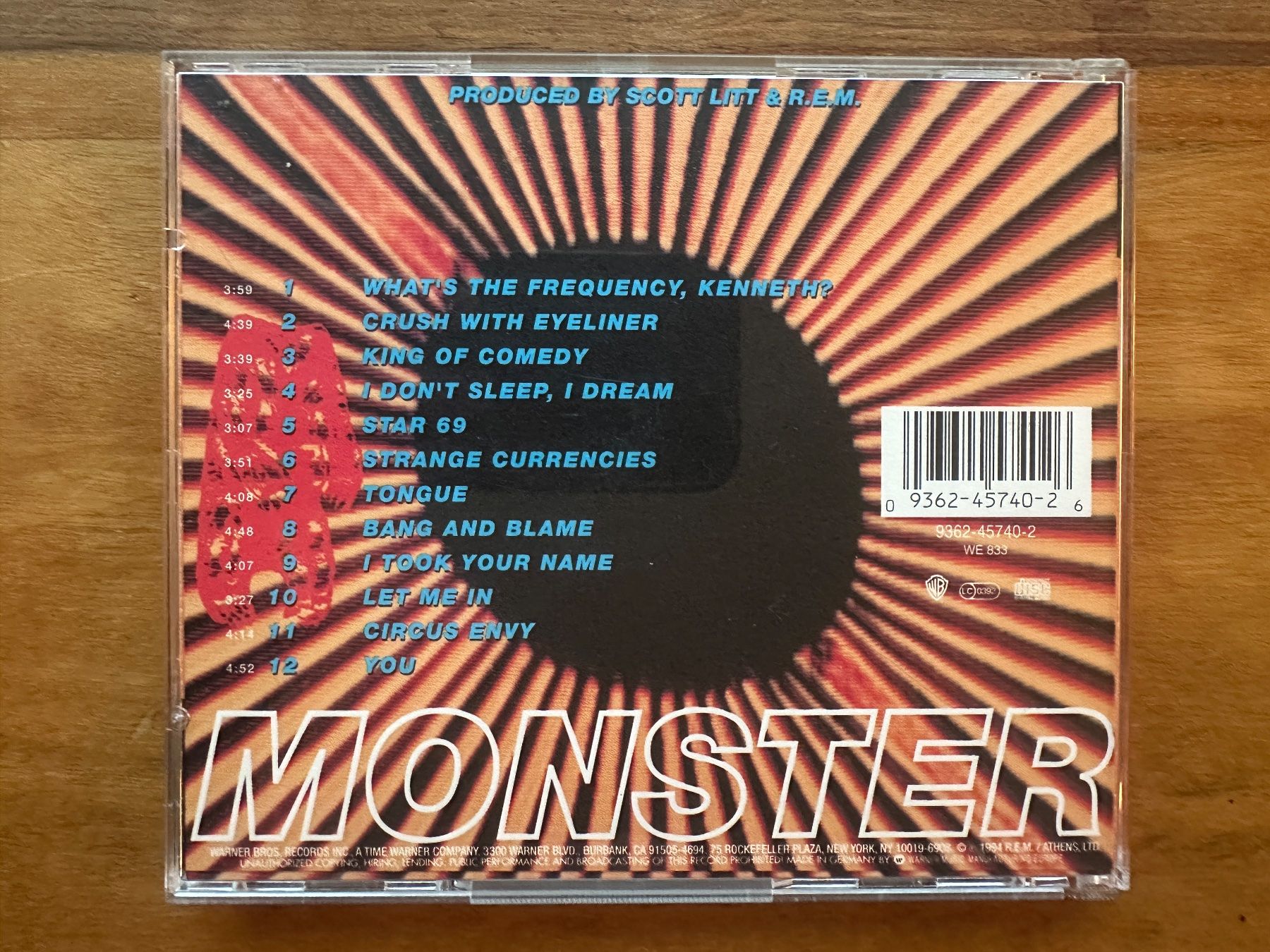 CDs: R.E.M. ‎– Monster (CD Alternative Rock) – Gebraucht aus Horgen von flyingpenguin2000 2