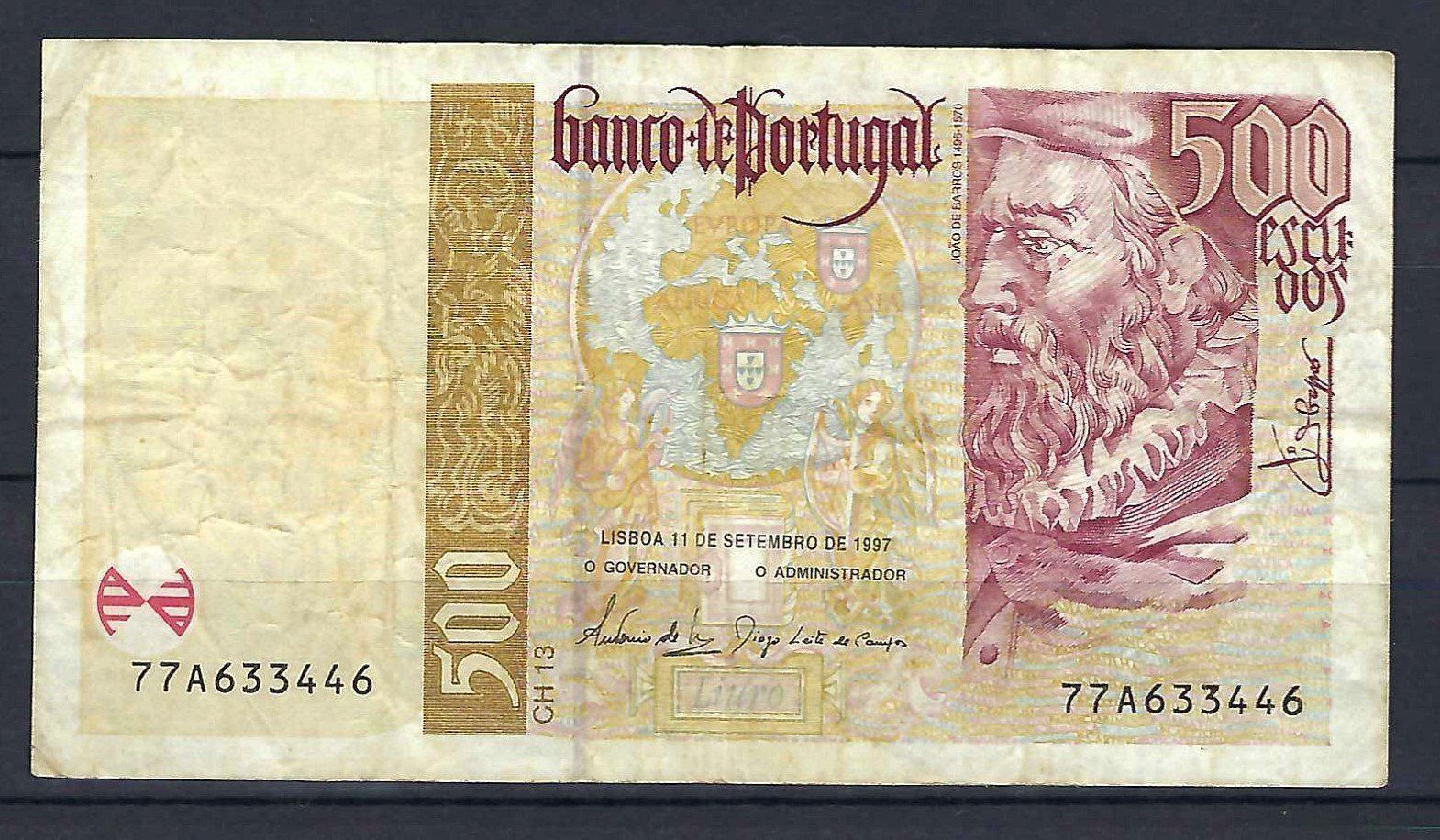 Billets de banque: Portugal 500esc 1997 – D'occasion à Laupersdorf par Rc.Jb