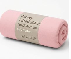 2X Jersey Fitted Sheet 180/200 cm beddin. Two pieces
