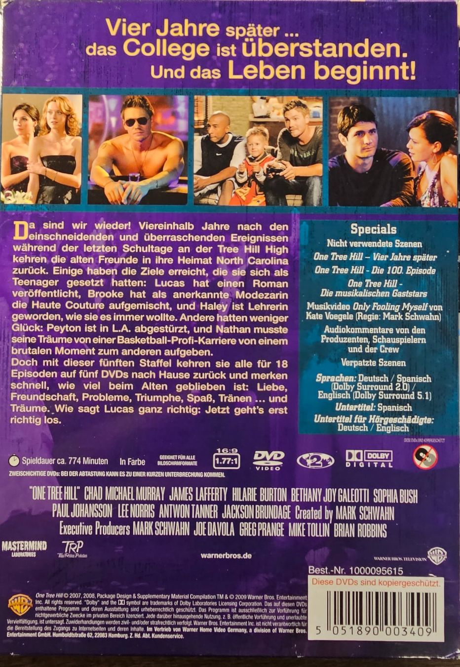 Tutti i DVDs: One Tree Hill - Staffel 5 – Usato da Wahlen b. Laufen venduto da Cg10 1
