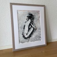 Nude Art Akt Frau Moderne Kunst Kreide Acryl Erotik Woman