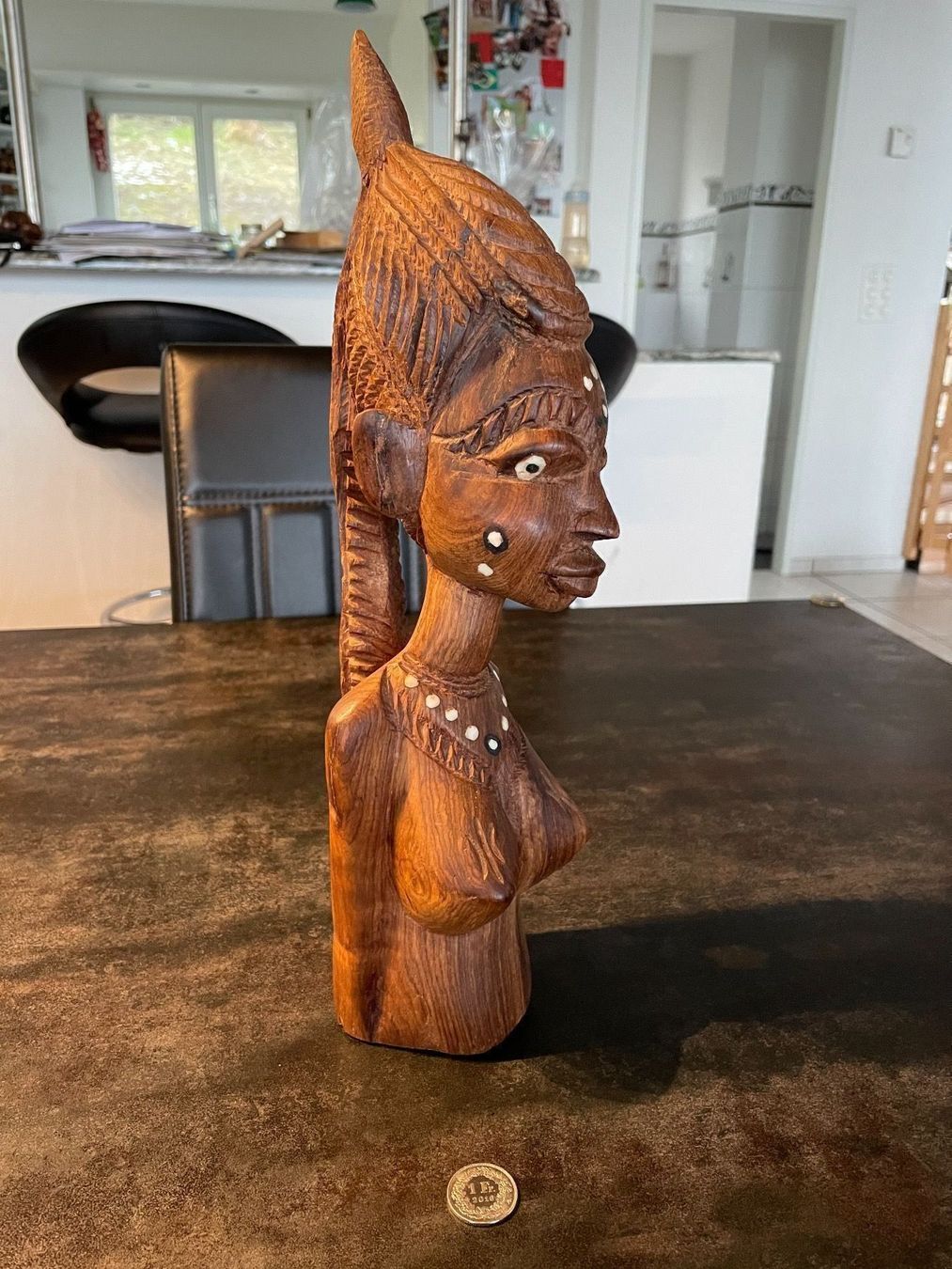 Figuren: Art Africain Sculpture Buste en bois – Gebraucht aus Vallamand von Bricbracbroc82 1