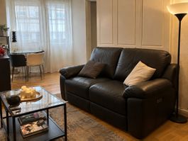 divano pelle nera – relax elettrico
