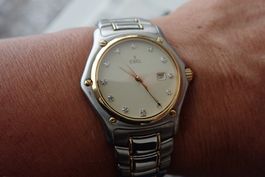 🇨🇭EBEL1911 STAHL/18K GOLD MIT DIAMANTEN FÜR DAMEN 35MM🇨🇭