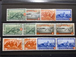 Pro Patria 1944 / Serie + Paar / Perfekt Gestempelt
