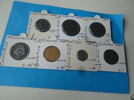 Costa Rica, Konvolut alte Münzen  1984-89