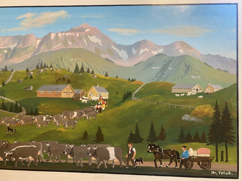 VETSCH CHRISTIAN „ FRÜHWERK „ 1968 ÖL AUF HARTFASER SIGNIER (Gebraucht ...