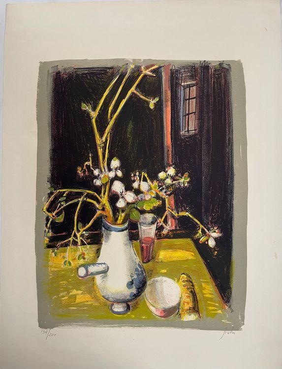 Rudolf Zender – Signierte Lithografie „Stillleben“ 2