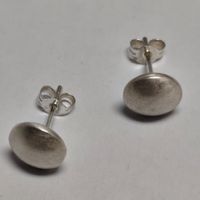 Vintage Silver silber Stud Earrings Boucles d'Oreilles #A4