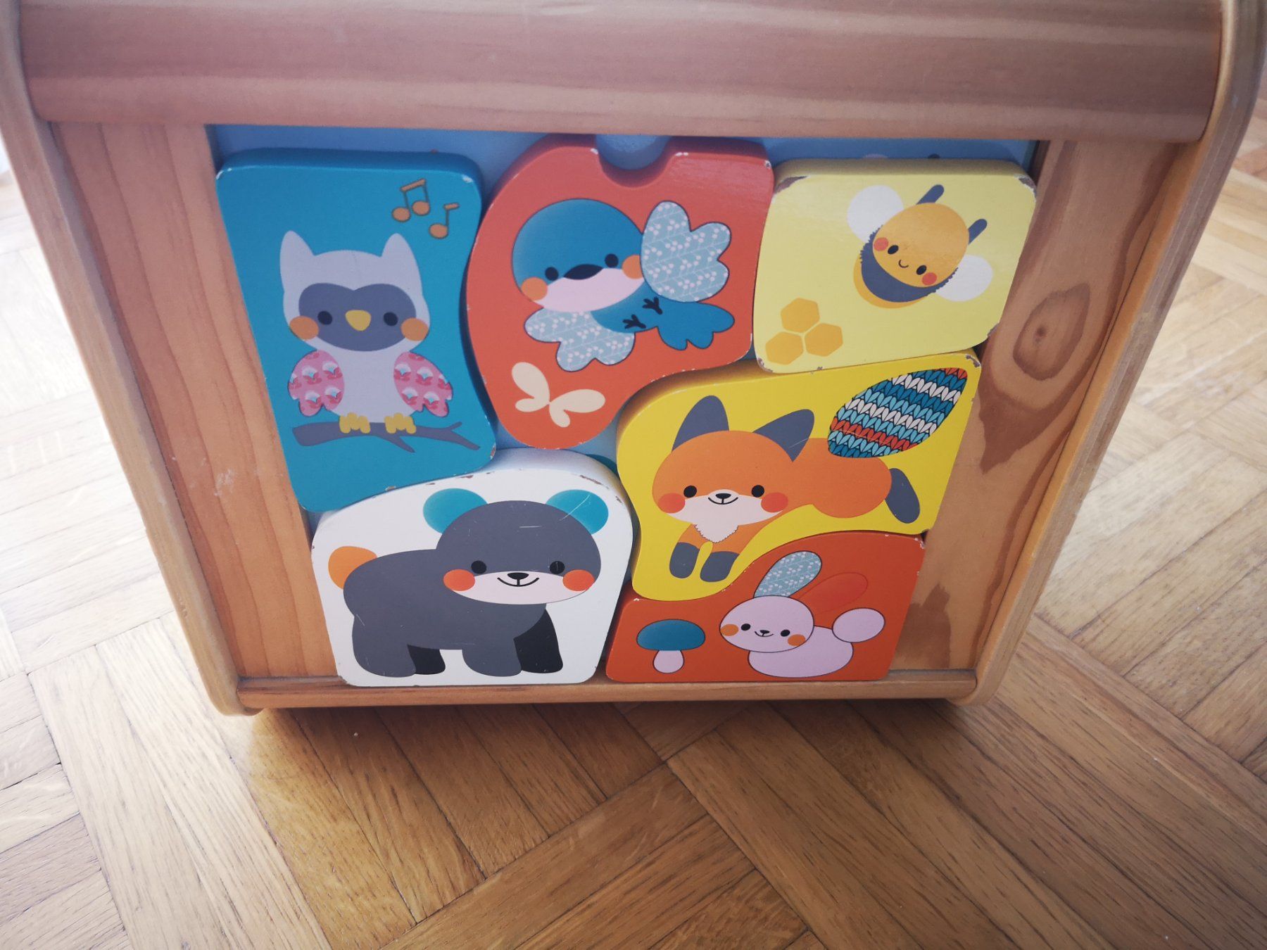 Spielzeuge: Motorikwürfel Tiere, Tafel / Cube activités animaux – Gebraucht aus Onex von Genevois85 2