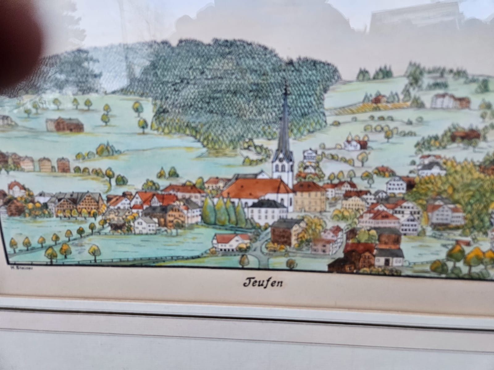 Grafica & Litografie: Bild - Teufen, Lithographie / E. Staub – Usato da Werthenstein venduto da Marsche1 1