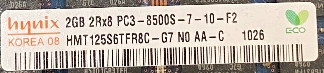 Memory / RAM: Hynix 2GB DDR3 RAM, Memory, Arbeitsspeicher, 2 Gigabyte – Gebraucht aus Winterthur von YaV 1