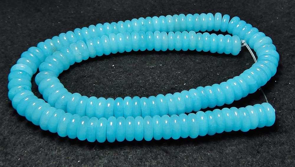 Natürliche Aquamarin-Perlen – 5x8 Mm Facettiert, Rondell, Gebohrt, 15-Zoll-Strang, Aus China