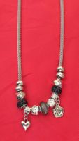 modische Kette Pandora Style mit Charms & 2 Anhänger, 56cm