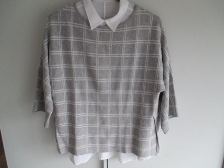 Sweat Shirt von s.Oliver, Grösse M, silbergrau/weiss - NEU