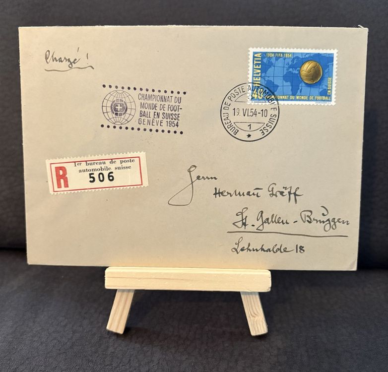 Rare! Enveloppe commémorative Coupe du Monde FIFA 1954 Suiss | Kaufen ...